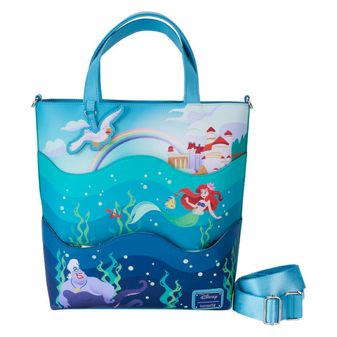 Loungefly Disney The Little Mermaid 35th Anniversary Life is the Bubbles Glow Tote Bag