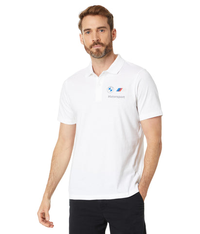 PUMA Men's BMW M Motorsport Essentials Polo, White, XX-Large