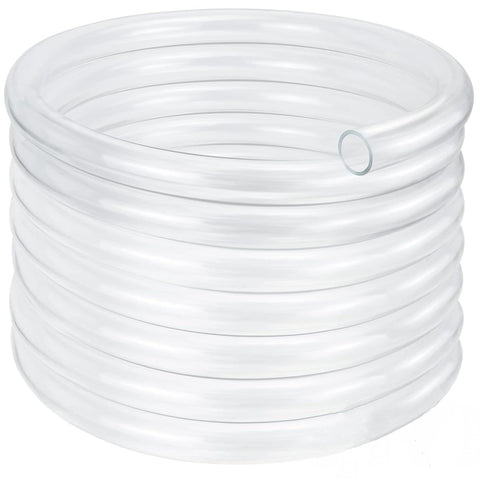 12mm ID x 15mm OD - 20m Length PVC Clear Hose Vinyl Tubing, Food Grade Plastic Flexible Tube Pipe for Transfer Water, Oil, Air