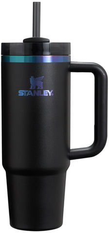 Stanley Quencher H2.0 FlowState Stainless Steel Vacuum Insulated Tumbler with Lid and Straw for Water, Iced Tea or Coffee, Smoothie and More, Black Chroma, 30oz, 10-10827-424