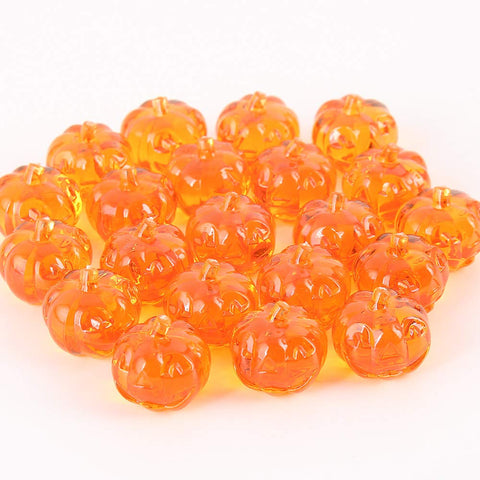 Cranight 50 Pcs Mini Acrylic Pumpkin Ornaments for Fall Decorations Party Table Scatter Halloween and Thanksgiving Décor