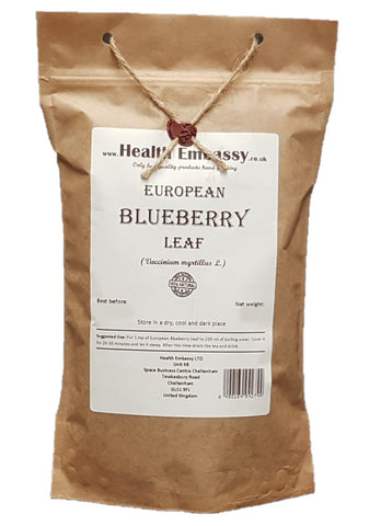 Health Embassy European Blueberry Leaf | Vaccinium Myrtillus L | 100% Natural (50g)