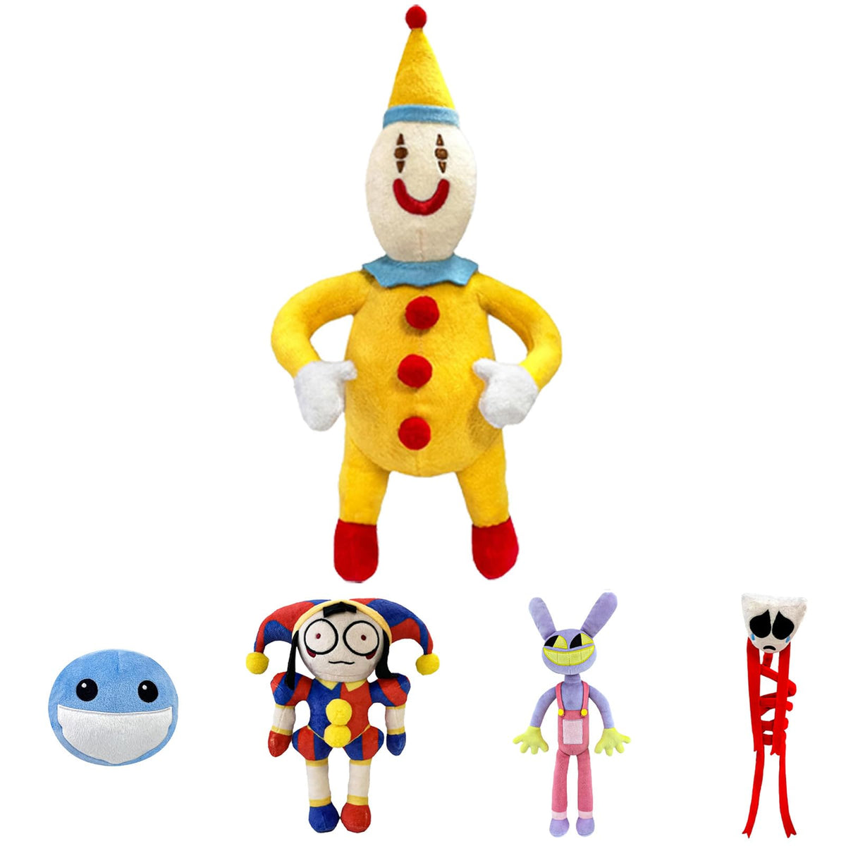 POPOYU Digital Pomni Jax Plushies Stuffed Pomni Jax Plushie Doll,The Amazing Circus Jumper Plush Toys,Cute Soft Stuffed Figure Plush Doll for Kids Boys Girls TV fans Birthday Gifts