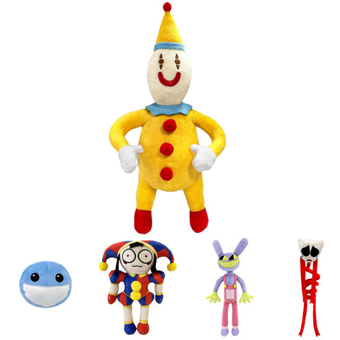 POPOYU Digital Pomni Jax Plushies Stuffed Pomni Jax Plushie Doll,The Amazing Circus Jumper Plush Toys,Cute Soft Stuffed Figure Plush Doll for Kids Boys Girls TV fans Birthday Gifts