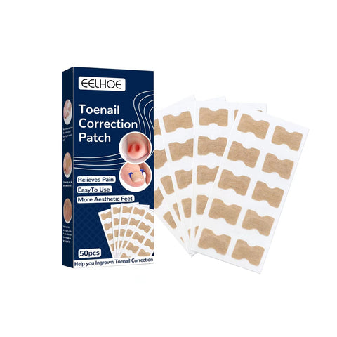 Ingrown Toenail Tool Corrector Stickers,Elastic Toenail Corrector Patch Sticker,Nail Filler for Toenails,Curved Toenail Brace Nail Filler Pad,Pedicure Tools Fingernail Protector,50 Pcs