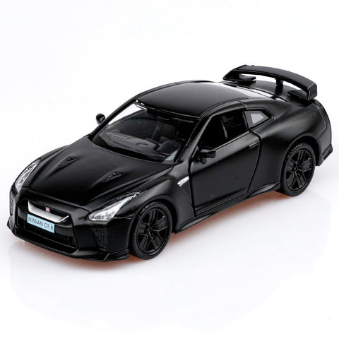 1/36 Scale Nissan GTR Diecast Model Cars,Pull Back Vehicles Nissan GTR R35 Toy Cars,Cars Gifts for Boys Girls Matte Black