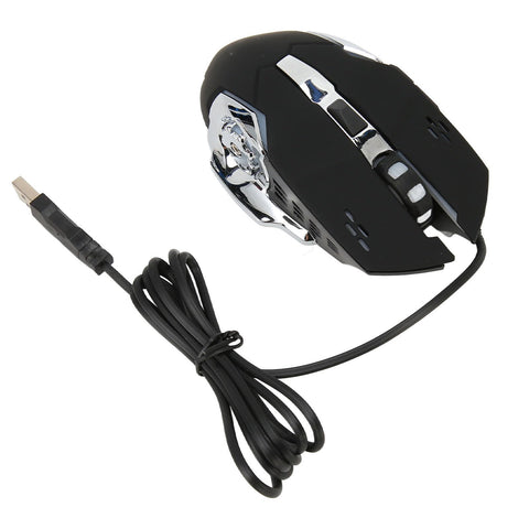 Wired Gaming Mouse Optical Wired Mouse USB Gaming Mice (Black Audible Mouse)
