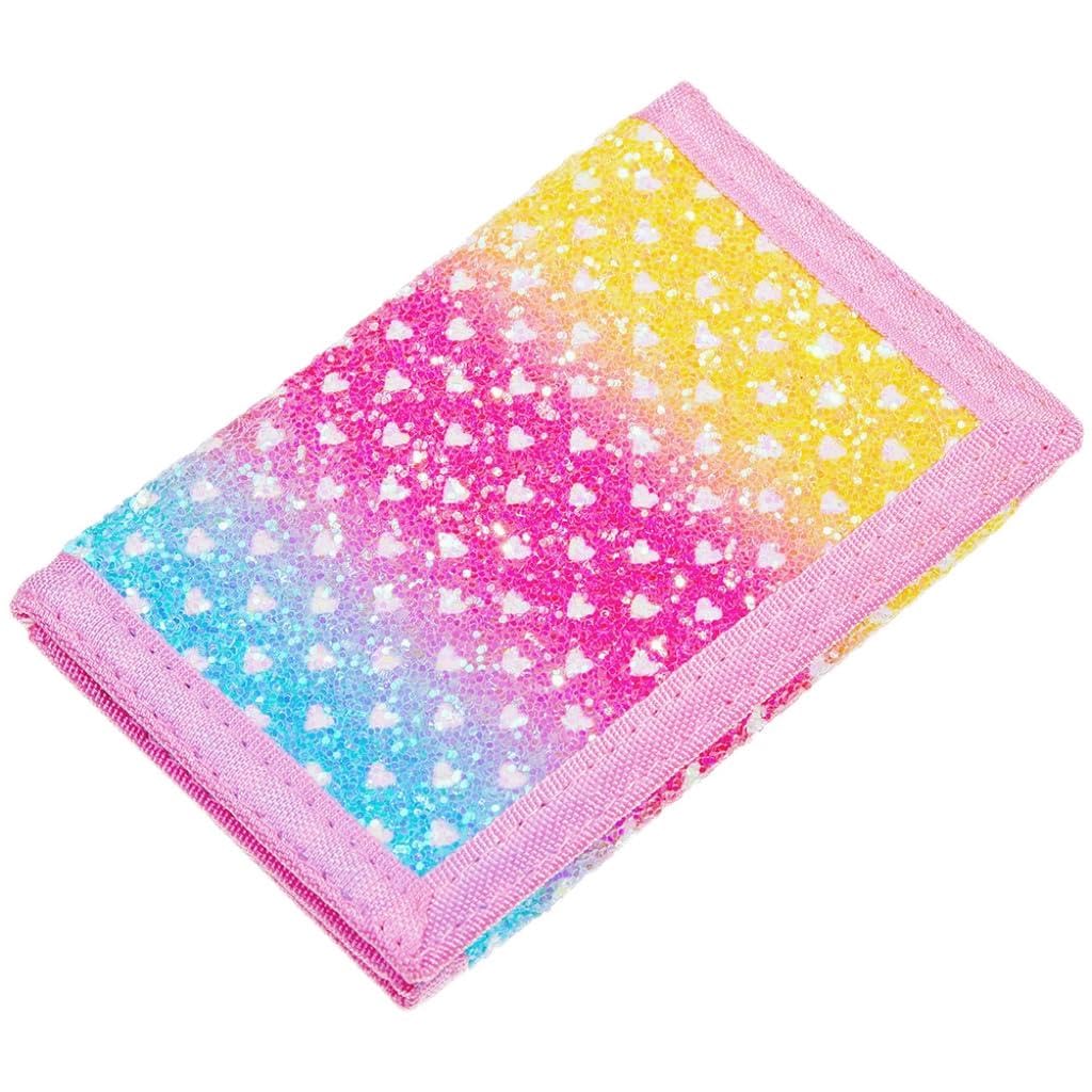 Kids Wallet for Boys Girls Teens Trifold, Canvas Toddler Wallet for Boys, Cute Zipper Wallets Youth with Coin Pocket and Card Holders, Novelty Wallets for Childrens Birthday Gifts (Bling Style)
