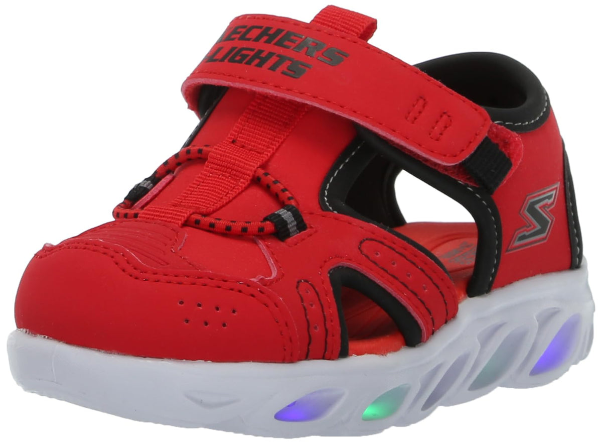 Skechers Kids Boy's Hypno-Splash-Sunzys Sneaker, Red/Black, 5 Toddler