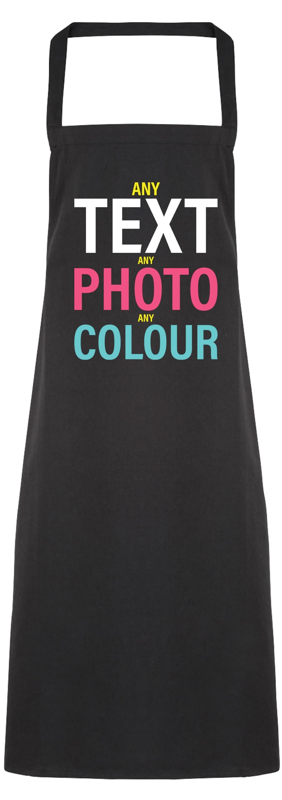 Hippowarehouse Personalised Apron Photo Text kitchen cooking painting DIY onesize adult Custom Logo Funny