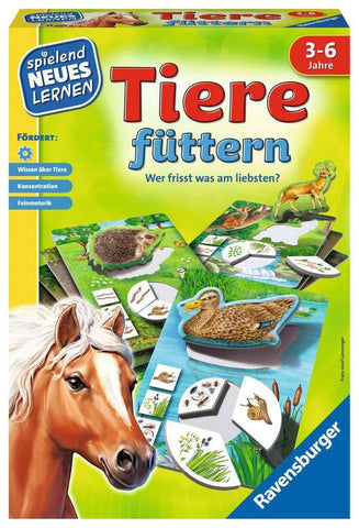 Ravensburger 25034 - Animals Feeding - Play and Learn, Educational Game for Children from 3-6 Years, Playful Learning for 1-4 Players