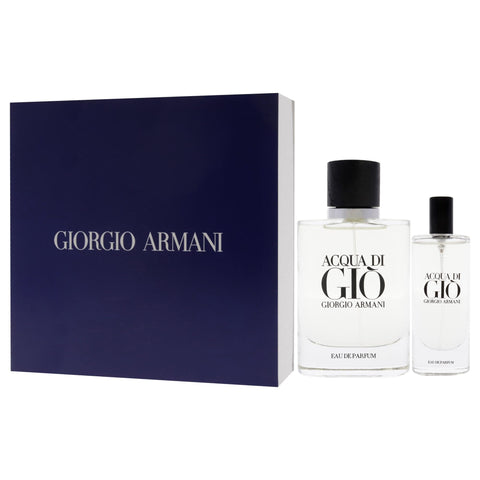 Giorgio Armani Acqua Di Gio for Men - 2 Pc Gift Set 2.5oz EDP Spray (Refillable), 0.5oz EDP Spray (Refillable)