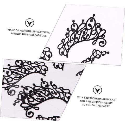 Beaupretty 3 Pairs Lace Eyeliner Stickers Black Eyeshadow Black Eyeliner Pencils Glitter Eyeliner Makeup Eyeliner Shimmer Eyeshadow Cosplay Makeup Decals Temporary Eye Sticker Paper Mask Prom