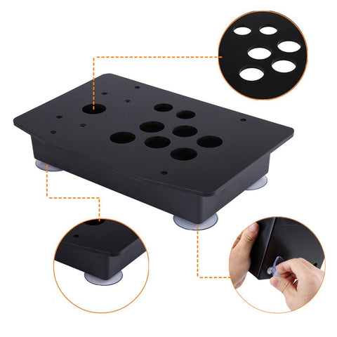 WALFRONT Acrylic Panel and Case Manual Joystick DIY Set Kits Replacement for Arcade Game, Machine Cabinet Controller DIY Kit Black
