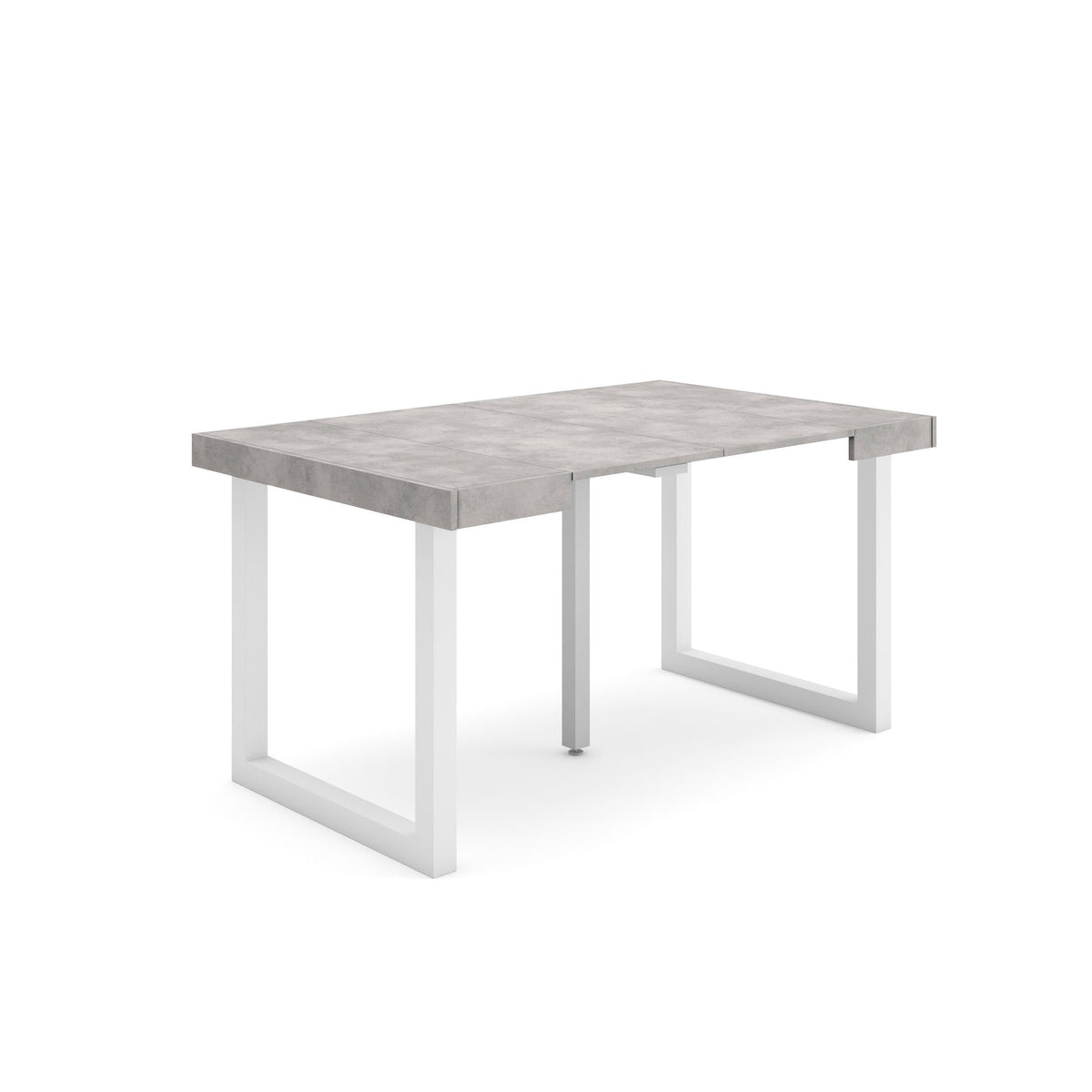 Skraut Home | Extendable Console Table | Folding Dining Table | 140 | For 6 diners | Solid wood legs | Modern Style | Concrete