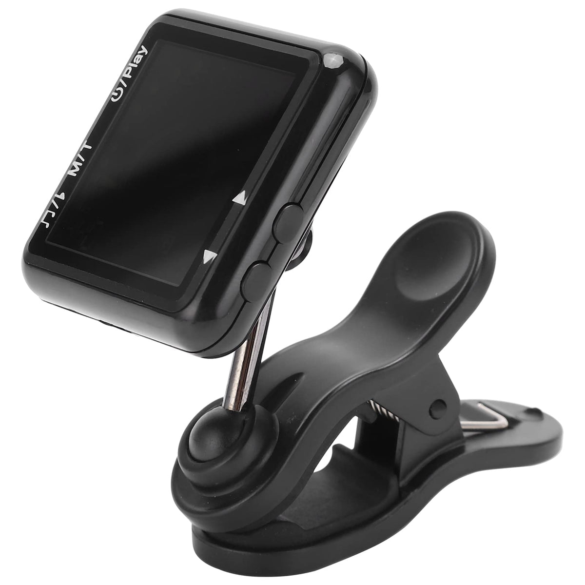 Clip On Guitar Tuner LED Color Display Guitar Metronome Tuner Rechargeable for Violin Bass Guitar Ukulele Banjo(MT90R)