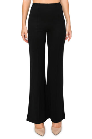 EttelLut Women's High Waist Palazzo Pants Comfy Light for Office and Casual Wear - Black Medium