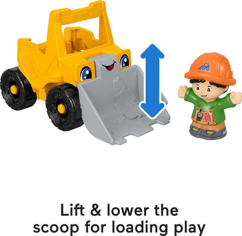 Little People Toddler Construction Toy Bulldozer Vehicle & Worker Figure for Pretend Play Ages 1+ Years