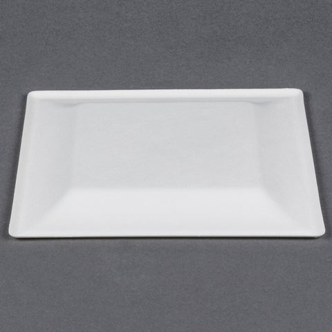 Amscan Disposable Party Square Dinner Plates (20 Pack), 10 1/2", White