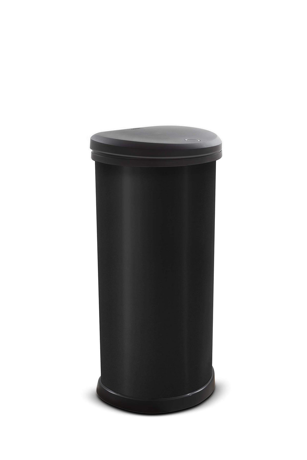 Curver Metal Effect 70% Recycled Kitchen One Touch Deco Bin, Black, 40 Litre