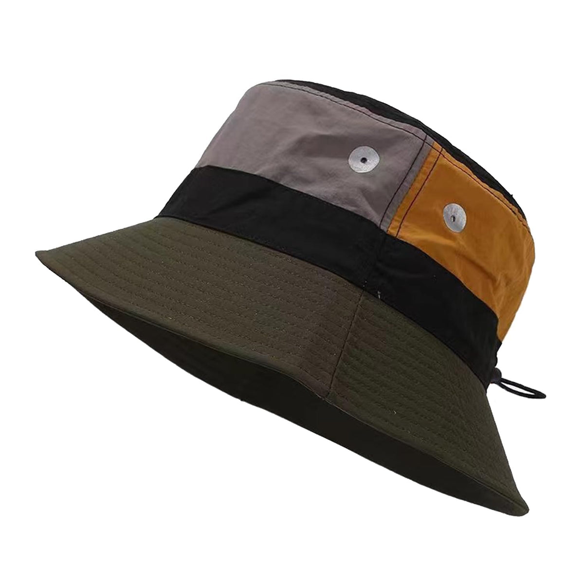 Rayson Unisex Bucket Hat Outdoor Flat Bucket Hat Patchwork Brim Fisherman Hat Foldable Wide for Fishing Hiking Beach Sports, Black, One size