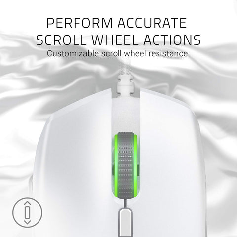 Razer Basilisk Gaming Mouse: 16,000 DPI Optical Sensor - Chroma RGB Lighting - 8 Programmable Buttons - Mechanical Switches - Customizable Scroll Resistance - Mercury White