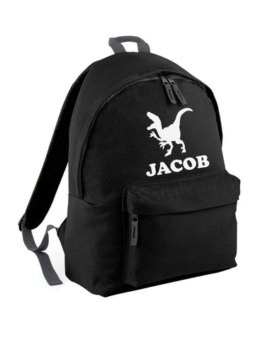 Personalised Raptor Dinosaur Backpack School - School Bag