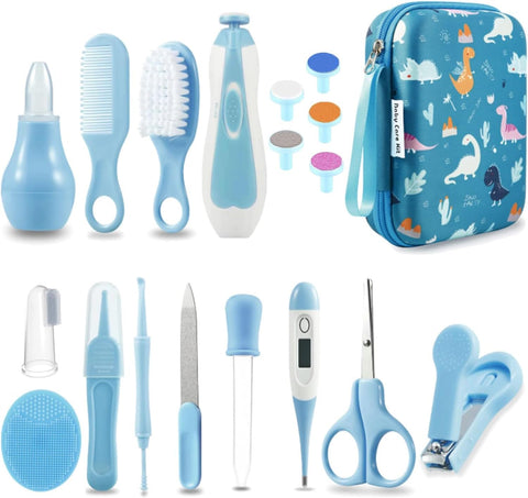 PandaEar Baby Grooming Kit, Baby Healthcare Set Newborn Nursery Health Care Set for Newborn Infant Toddlers Baby Kids -Blue