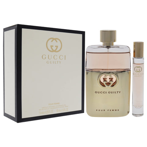 Gucci Gucci Guilty Pour Femme 3oz EDP Spray, 0.25oz EDP Rollerball Women 2 Pc Gift Set