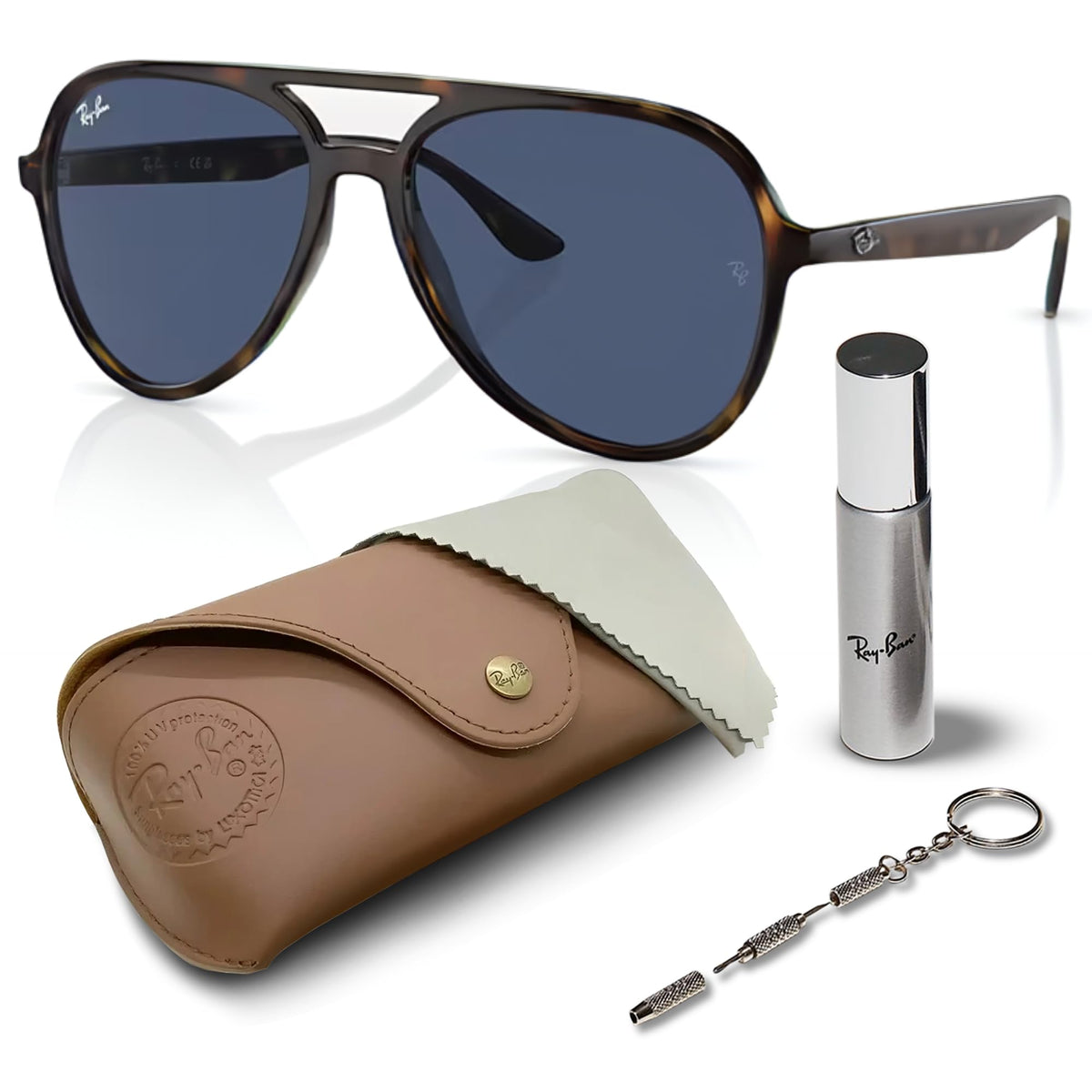 Ray-Ban RB4376 Aviator Pilot Shape Sunglasses for Men and Women- Timeless Classic Sun Glasses with Modern Elegance - Premium UV Protection & Classic Lenses - Designer Men's and Women's Sunglasses