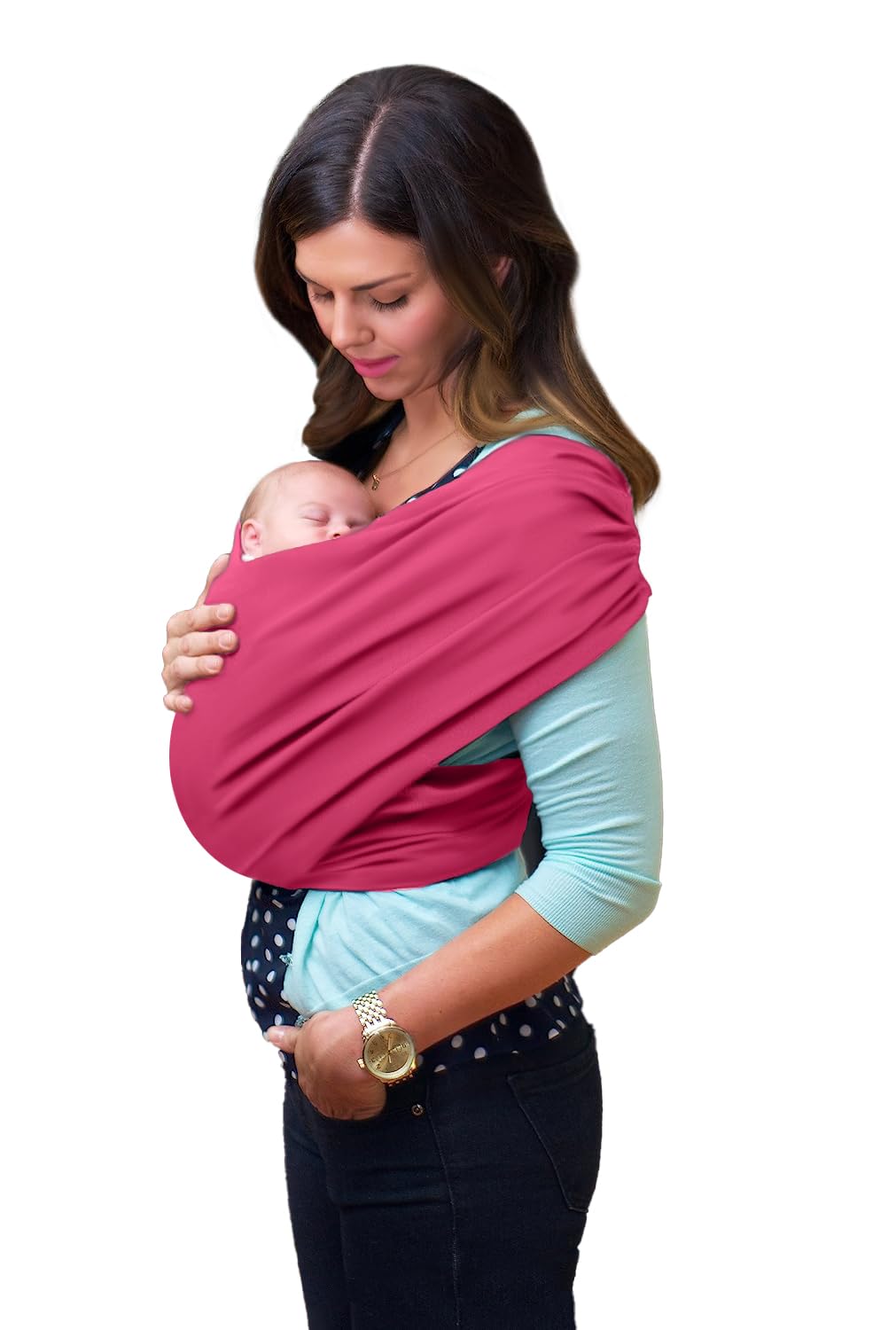 Baby Sling Stretchy Wrap Carrier Pouch Extra Soft and Lightweight Breastfeeding - Birth to 3Yrs (Slate Grey)