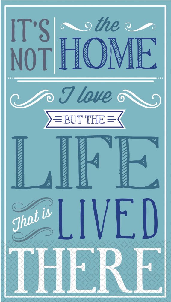 amscan Loving Life Guest Towels Party Disposable Tableware and Supply, Paper, 2 Ply, 8" x 4", Pack of 16.