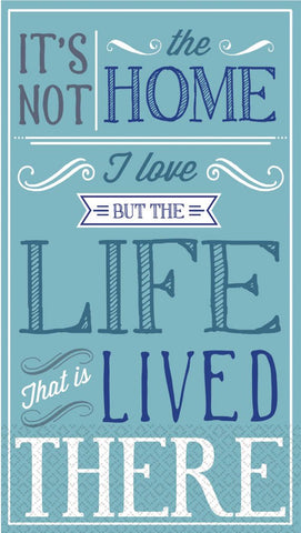 amscan Loving Life Guest Towels Party Disposable Tableware and Supply, Paper, 2 Ply, 8" x 4", Pack of 16.