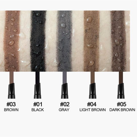 MAEPEOR Ultimate Eyebrow Pencil 5 Colors Retractable Define Eyebrow Pencil Longwearing and Waterproof Brow Pencil for Fuller & Defined Looking (Gray)
