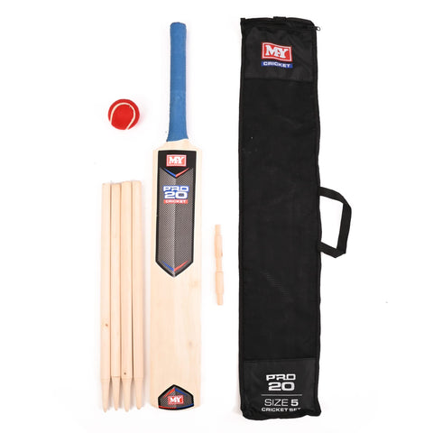 M.Y 7 Piece Junior Cricket Set in Carry Bag including Cricket Bat, Stumps and Soft Ball