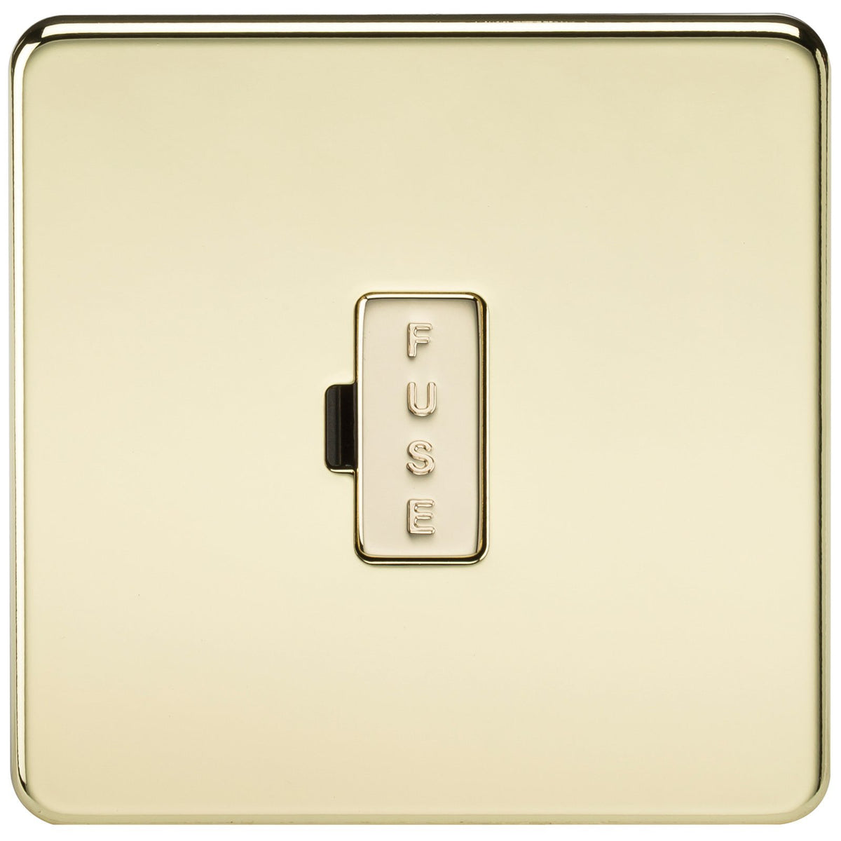 Knightsbridge SF6000PB Screwless 13 A Fused Spur Unit, Polished Brass
