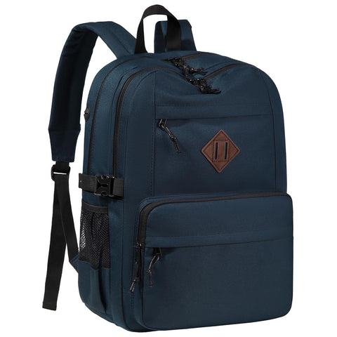 Kasgo School Backpack, Water Resistant 15.6 inch Backpack for Men Women Rucksack Bag Teens Boys Girls Schoolbag Casual Daypack for School College Travel Work, Sapphire Blue