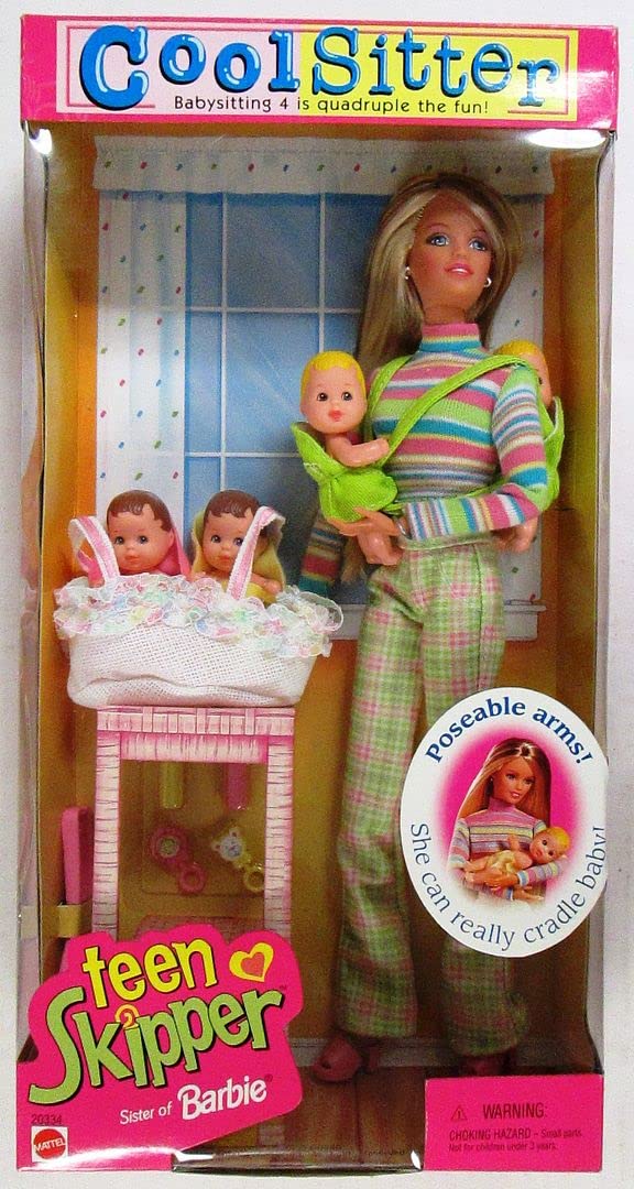 Barbie Cool Sitter TEEN SKIPPER Doll - Babysitting 2 is Twice the Fun! (1998)