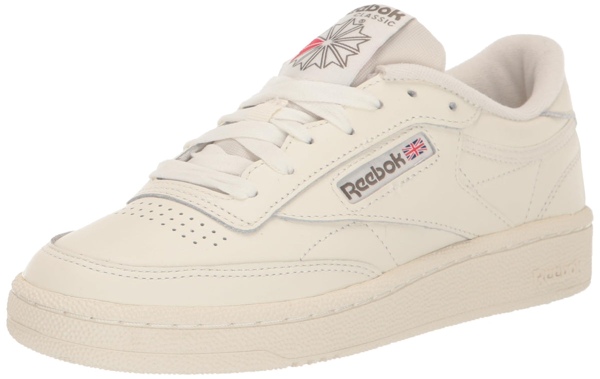 Reebok mens Club C 85,Chalk/Chalk/Hunter Green,4.5