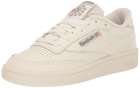 Reebok mens Club C 85,Chalk/Chalk/Hunter Green,4.5