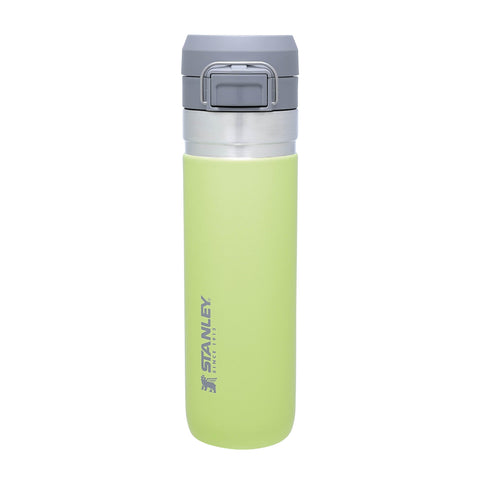 Stanley Quick Flip Stainless Steel Water Bottle 0.71L - Keeps Cold For 12 Hours - Leakproof - BPA-Free Thermal Flask - Dishwasher Safe - Cup Holder Compatible - Citron