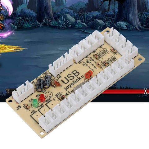 Arcade Game USB Encoder Button Controller, Gaming Console USB Core Board for Raspberry Pi Host PC Game Machine, 9.5 x 3.5 x 1cm(CY-822A)