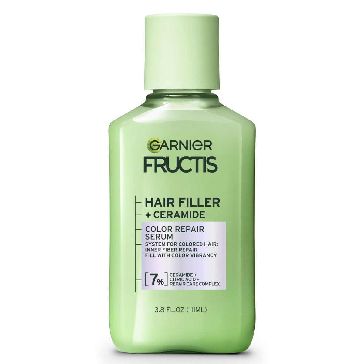 Garnier Fructis Hair Filler Color Repair Serum Hair Treatment with Ceramide, Hair Serum for Colored, Bleached Hair, 3.8 Fl Oz, 1 Count