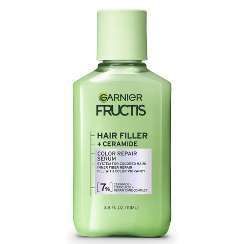 Garnier Fructis Hair Filler Color Repair Serum Hair Treatment with Ceramide, Hair Serum for Colored, Bleached Hair, 3.8 Fl Oz, 1 Count