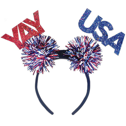 Amscan Patriotic Theme Light Up Style Party Headbopper, 9" x 10.25", Multicolor