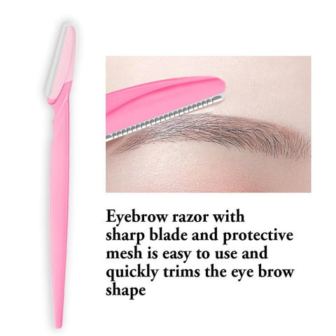 Generic Wooden Eyebrow Pencil, Precision Waterproof Eyebrow Pen for Long-lasting and Smudge-proof Makeup, [5-in-1]Eyebrow Pencil *1; Eyebrow Razor *1; Eyebrow Stencil *3, BLACK #-0226073