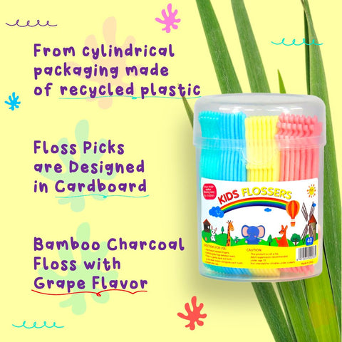Generic Biodegradable Kids Dental Floss Picks: Gentle Gums, 2 Packs, 40 Units Each, Multicolor Variety, Ideal Daily Oral Hygiene, Children's Dental Care, Fun Routines Included, Keeps Smiles Bright
