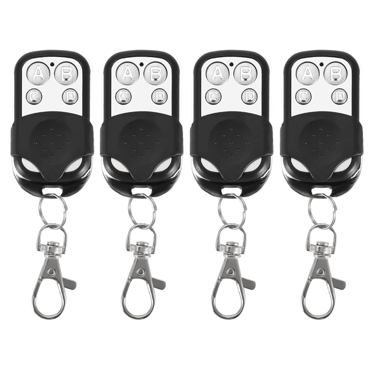 Car Garage Remote Control Key Fob, 4 Pcs Universal Car Garage Door Gate Cloning Wireless Remote Control Key Fob 433.92mhz for Garage Door, Skylight gate remote control fob