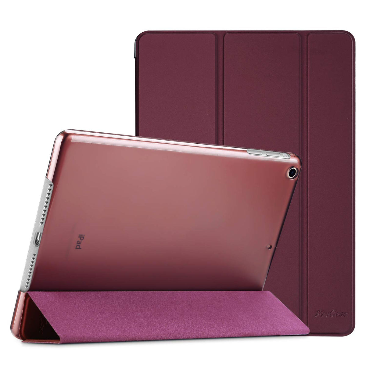 ProCase Smart Case for iPad Air 1st Generation 9.7 Inch(NOT for iPad Air 2/3/4/5), Protective Cover for iPad Air 1st Edition 2013 Model (A1474 / A1475 / A1476) -Wine