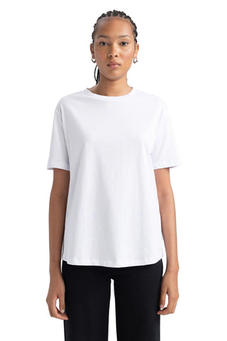DeFacto Women's B0642ax T-Shirt, White, S